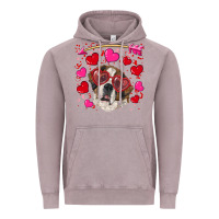 Vintage Zinc valentine's day  saint bernard dog Vintage Hoodie - RanaPortraitStore