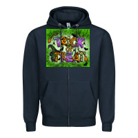 Navy trick or treat tumbler Zipper Hoodie - BundleAndBundleShop