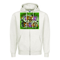 Oatmeal Heather trick or treat tumbler Zipper Hoodie - BundleAndBundleShop