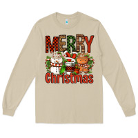 Mushroom Merry Christmas Coffee Cups Long Sleeve Tee - FaDigitalArtStudio