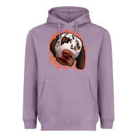 Lavender dalmatians peach glitter background Heavyweight Hoodie - Jasminsmagicworld