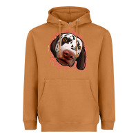 Meerkat dalmatians peach glitter background Heavyweight Hoodie - Jasminsmagicworld