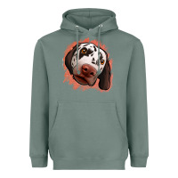 Sage dalmatians peach glitter background Heavyweight Hoodie - Jasminsmagicworld