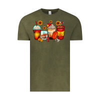 Vintage Olive firefighter coffee cups Vintage Tee - Zillion Design Studio
