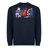 Navy American nurse Heavyweight Sweatshirt - Zillion Design Studio