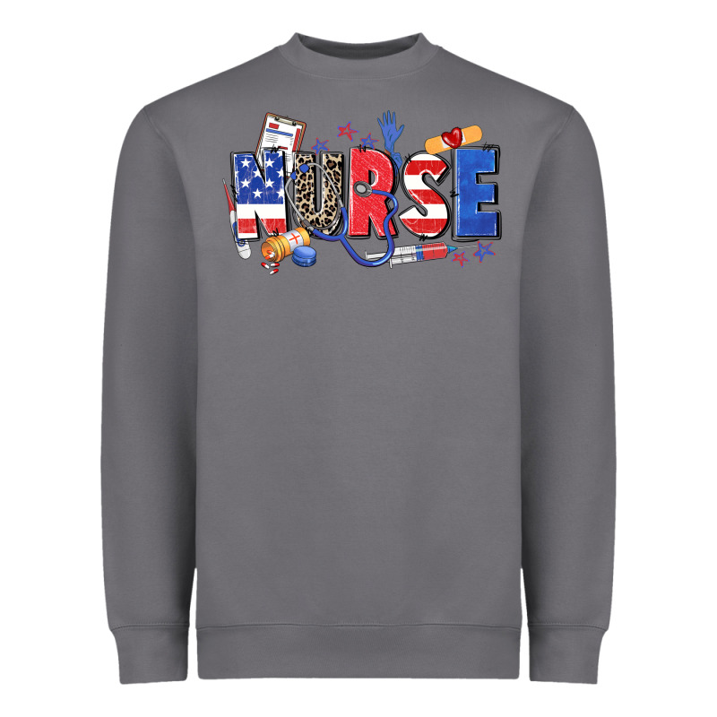 American Nurse Heavyweight Sweatshirt by Zillion Design Studio | Teevron