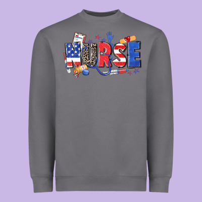 American Nurse Heavyweight Sweatshirt Designed By Zillion Design Studio