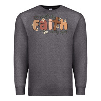 Charcoal Heather we walk by faith not by sight Premium Sweatshirt - MaliasSmallBusiness