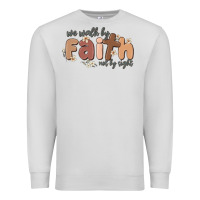 Dove Grey we walk by faith not by sight Premium Sweatshirt - MaliasSmallBusiness