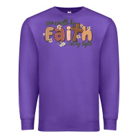 Purple we walk by faith not by sight Premium Sweatshirt - MaliasSmallBusiness