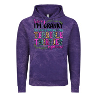 Cloud Purple sorry im cranky im going through my terrible thirties right now Vintage Hoodie - texasbilliewilder