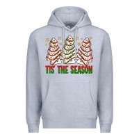 Heather Grey tis' the season with christmas cakes  bbs Premium Hoodie - BundleAndBundleShop