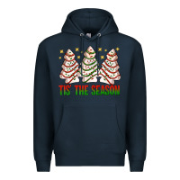 Navy tis' the season with christmas cakes  bbs Premium Hoodie - BundleAndBundleShop