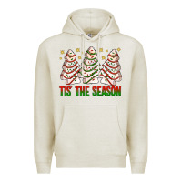 Oatmeal Heather tis' the season with christmas cakes  bbs Premium Hoodie - BundleAndBundleShop