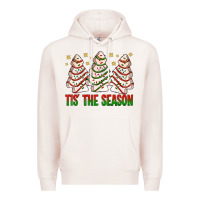 Pale Pink tis' the season with christmas cakes  bbs Premium Hoodie - BundleAndBundleShop