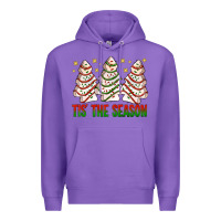 Purple tis' the season with christmas cakes  bbs Premium Hoodie - BundleAndBundleShop