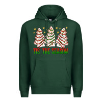 Sports Green tis' the season with christmas cakes  bbs Premium Hoodie - BundleAndBundleShop
