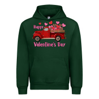 Forest Green happy valentine's day truck hearts Urban Hoodie - RanaPortraitStore