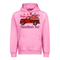 Fuchsia Pink happy valentine's day truck hearts Urban Hoodie - RanaPortraitStore