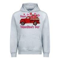 Heather Grey happy valentine's day truck hearts Urban Hoodie - RanaPortraitStore