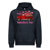 Navy happy valentine's day truck hearts Urban Hoodie - RanaPortraitStore