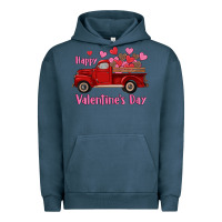 Pigment Midnight Navy happy valentine's day truck hearts Urban Hoodie - RanaPortraitStore
