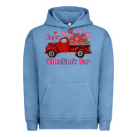 Pigment Pebble Blue happy valentine's day truck hearts Urban Hoodie - RanaPortraitStore