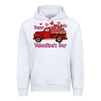 White happy valentine's day truck hearts Urban Hoodie - RanaPortraitStore