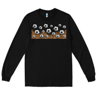 Black leopard soccer 16oz libbey glass Long Sleeve Tee - HRA Design Shop