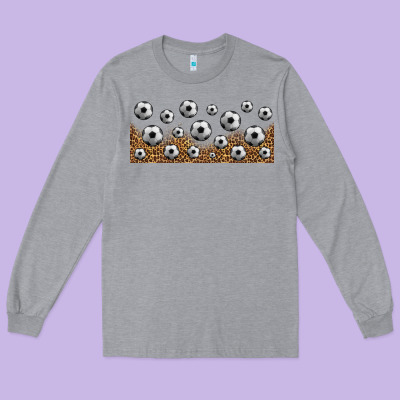 Leopard Soccer 16oz Libbey Glass Long Sleeve Tee Designed By Hra Design Shop