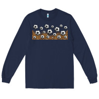 Navy leopard soccer 16oz libbey glass Long Sleeve Tee - HRA Design Shop