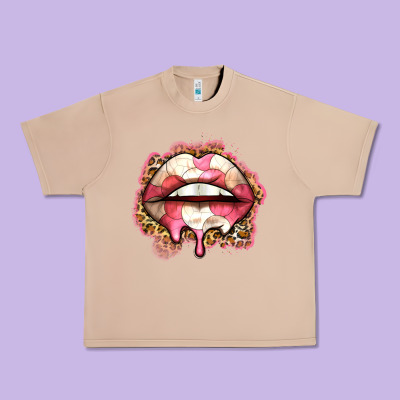 Volleyball Lips Urban Heavy Tee Designed By Zillion Design Studio