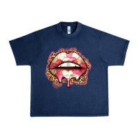 Navy volleyball lips Urban Heavy Tee - Zillion Design Studio