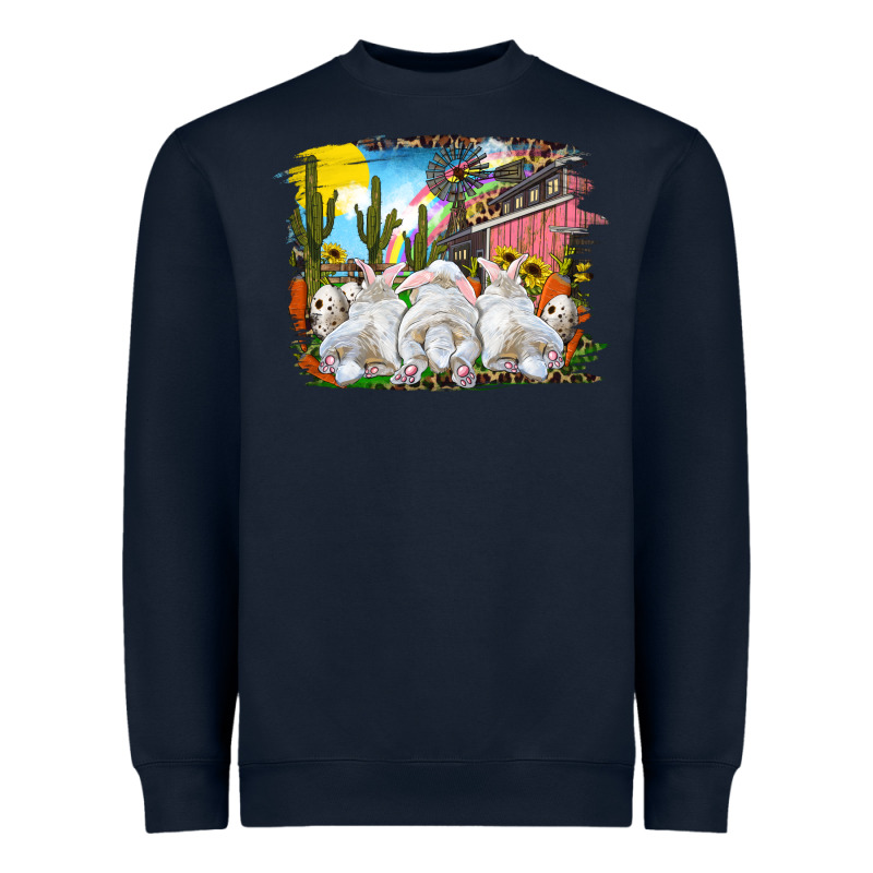 Easter Farm With Bunnies Heavyweight Sweatshirt by RanaPortraitStore | Teevron