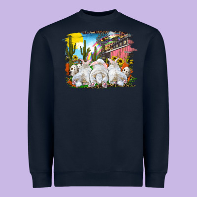 Heavyweight Sweatshirt Easter Farm With Bunnies