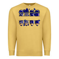 Antique Gold valentine's day school pencils navy blue Premium Sweatshirt - MaliasSmallBusiness
