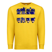 Lemon valentine's day school pencils navy blue Premium Sweatshirt - MaliasSmallBusiness