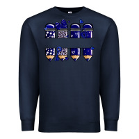Navy valentine's day school pencils navy blue Premium Sweatshirt - MaliasSmallBusiness
