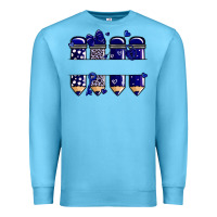 Ocean Blue valentine's day school pencils navy blue Premium Sweatshirt - MaliasSmallBusiness