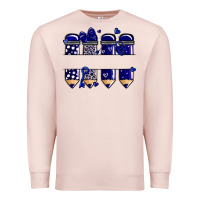 Pale Pink valentine's day school pencils navy blue Premium Sweatshirt - MaliasSmallBusiness