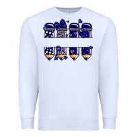 White valentine's day school pencils navy blue Premium Sweatshirt - MaliasSmallBusiness