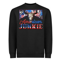 Black American junkie Heavyweight Sweatshirt - Zillion Design Studio