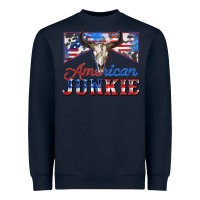 Navy American junkie Heavyweight Sweatshirt - Zillion Design Studio