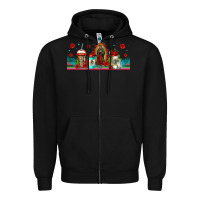 Black lady of guadalupe coffee cups libbey glass Zipper Hoodie - Jasminsmagicworld