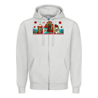 Dove Grey lady of guadalupe coffee cups libbey glass Zipper Hoodie - Jasminsmagicworld