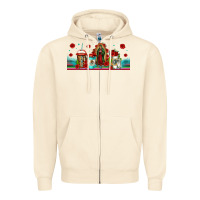 Sandshell lady of guadalupe coffee cups libbey glass Zipper Hoodie - Jasminsmagicworld