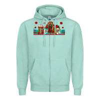 Seafoam lady of guadalupe coffee cups libbey glass Zipper Hoodie - Jasminsmagicworld