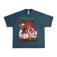 Midnight Navy christmas roosters Urban Heavy Tee - RanaPortraitStore