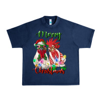 Navy christmas roosters Urban Heavy Tee - RanaPortraitStore