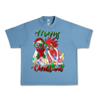 Pebble Blue christmas roosters Urban Heavy Tee - RanaPortraitStore